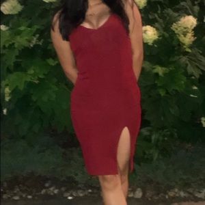 Wine red dress